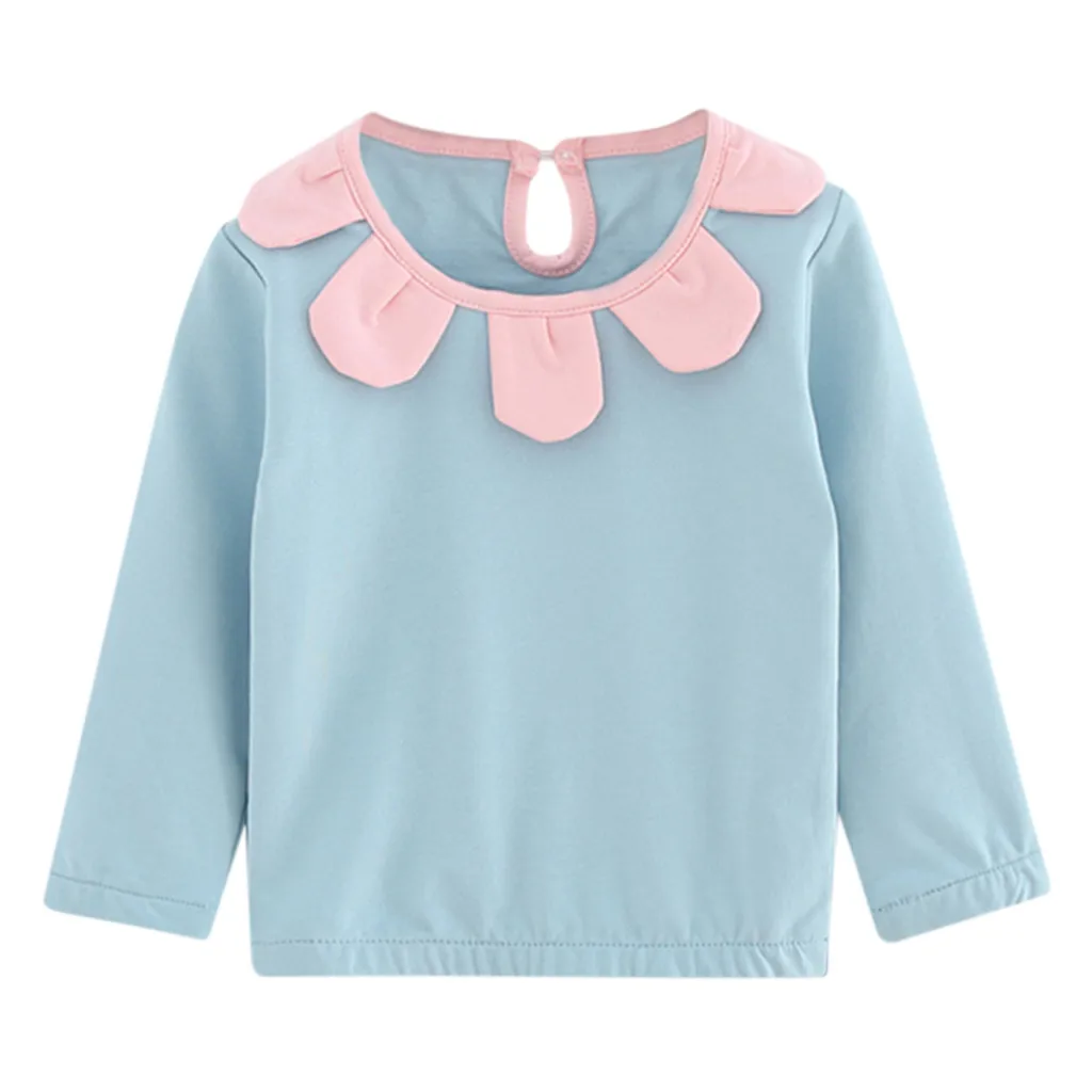 Kids T-Shirt Toddler Kid Baby Girl Clothes Autumn/Spring Long Sleeve Flowers Pullover Sweet T-shirt Tops With good quality