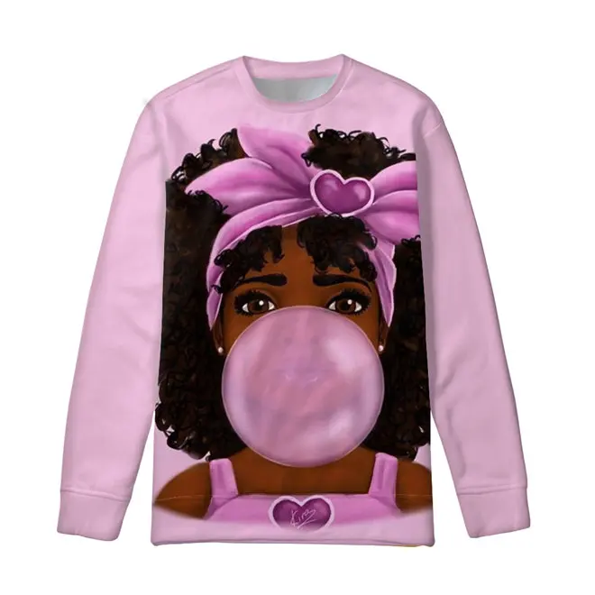 FORUDESIGNS/черная девушка Волшебная Женская мода с длинным рукавом Толстовка Harajuku джемпер пуловер с капюшоном топы повседневное Свободное пальто - Цвет: YQ4051Z73