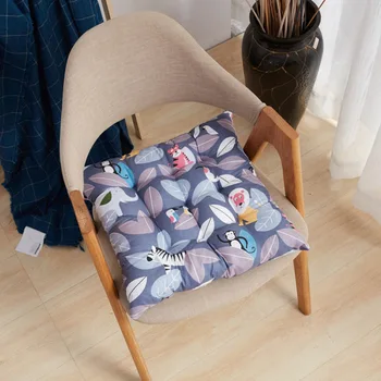

40x40cm Soft Chair Cushion Flowers Pattern Cotton Linen Patchwork Chair Cushion Pad Winter Office Sofa House Decoration
