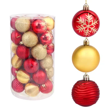

36pcs Christmas Ball Practical Colorful Decoration Delicate Durable Christmas Ball Tree Hanging for Christmas Tree Party