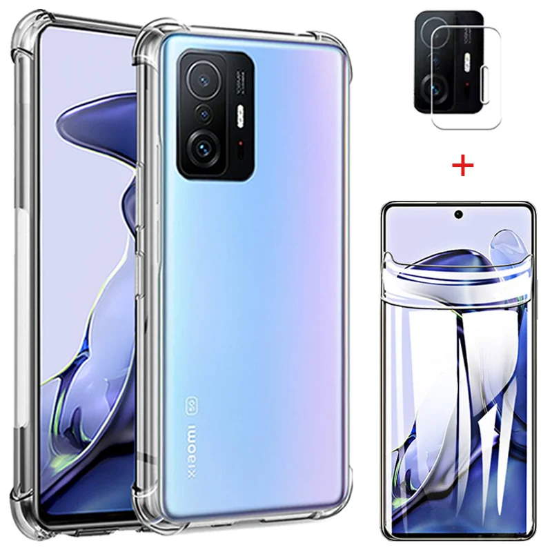 гидрогелевая пленка+чехол для xiaomi 11t proчехлы телефонов ми 11 лайт 12 про чехол на ми10