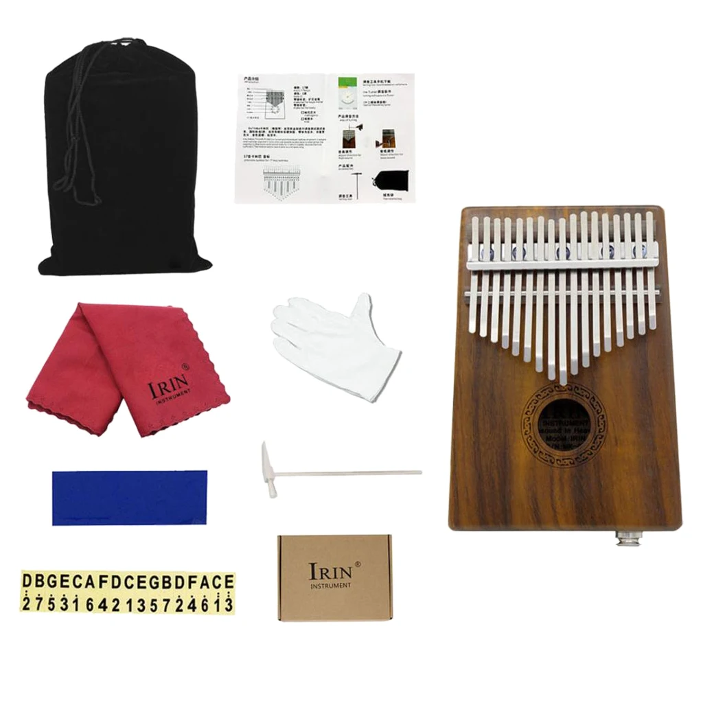 1 Set EQ Electric Kalimba Thumb Piano 17 Keys Mbira Wood Gift for Kids Friends