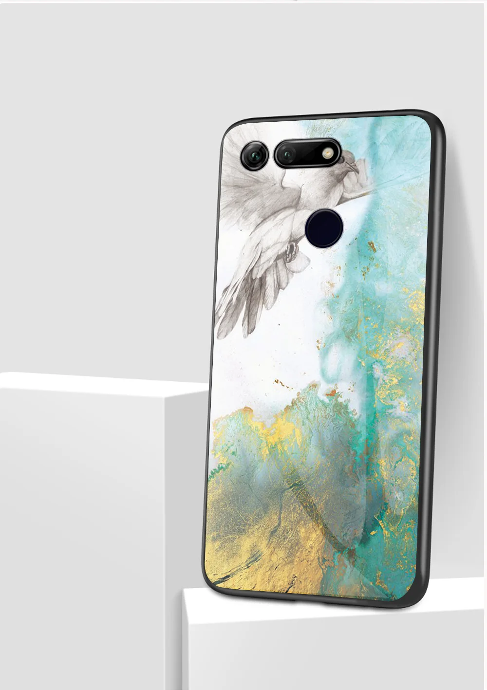 Для huawei Honor View 20 PCT-L29 чехол мраморный глянцевый закаленное стекло Мягкий Силиконовый противоударный жесткий чехол для huawei Honor V20 чехол