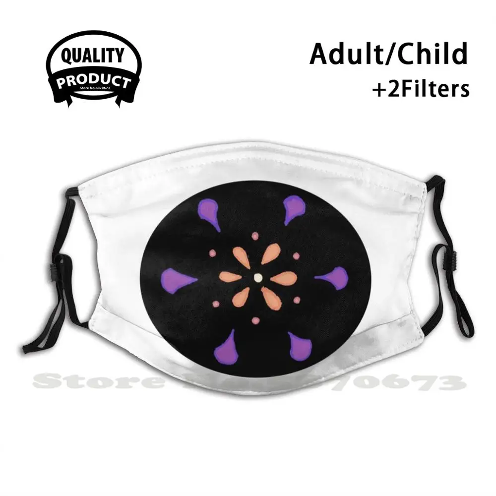 

Многоразовая маска для рта с фильтром, Забавные Маски С закатом и мандалой