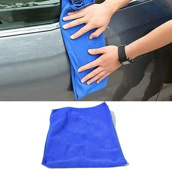 

1pc Microfiber Cleaning Cloth Blue Towel Fits Car Polishing Auto Det New 30*70cm