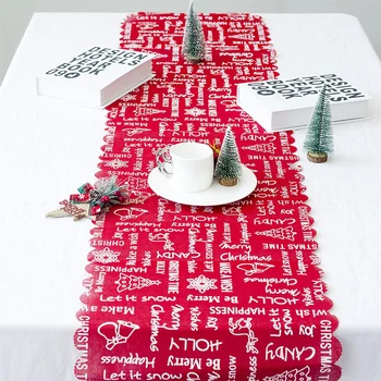 

Festival Decorations Christmas Table Flag Table Runner Placemat Home Table Supplies for Party New Year Gift Christmas Decoration