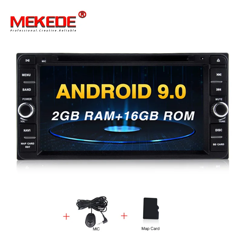 4 ГБ ОЗУ 64 Гб ПЗУ Android 9,0 ips DSP 2 DIN автомобильный DVD gps PlayerFor Toyota авто радио двойной din с gps, BT, рулевое колесо contro - Цвет: 16G CAR DVD