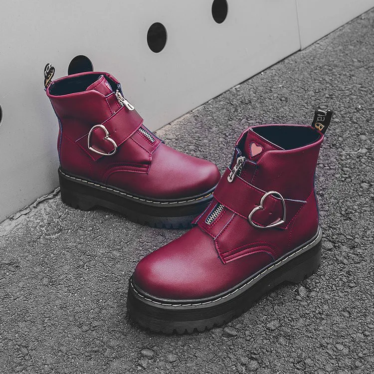 Skup Moda zamek błyskawiczny płaskie buty kobieta szpilki platforma PU skórzane buty zasznurować kobiety buty botki dziewczyny 35 40