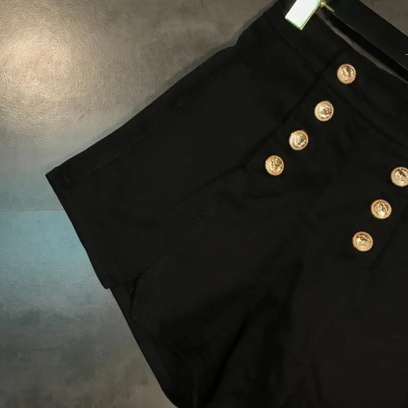 Повседневные женские шорты высокого качества Модные двубортные короткие с застежкой-молнией 2019 женские уличные белые широкие шорты
