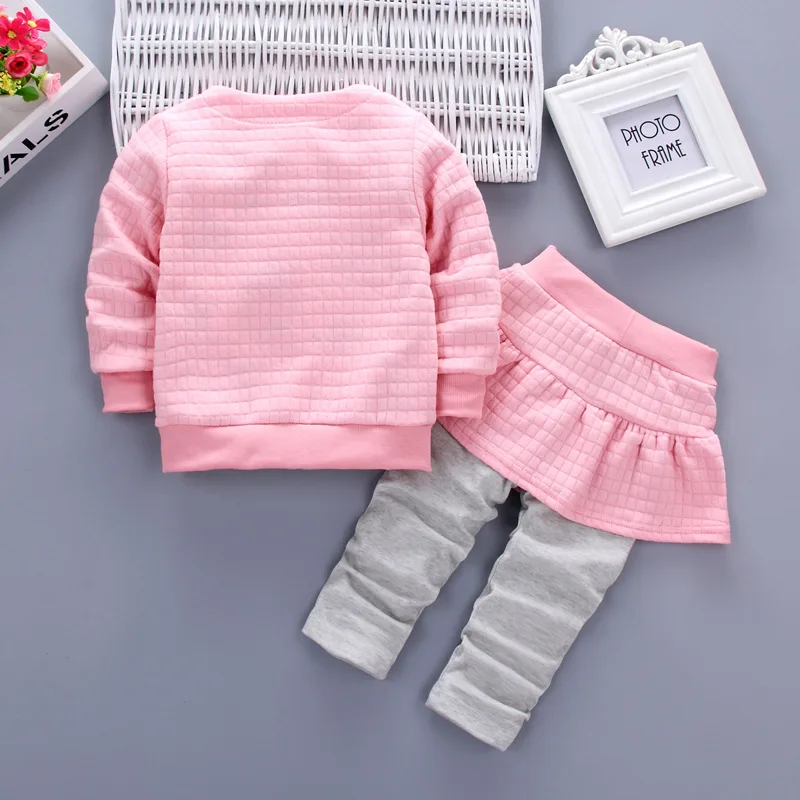 Baby girl clothes spring and autumn cotton thick warm set casual cartoon cute rabbit set baby long-sleeved baby girl two-piece Baby Clothing Set cheap