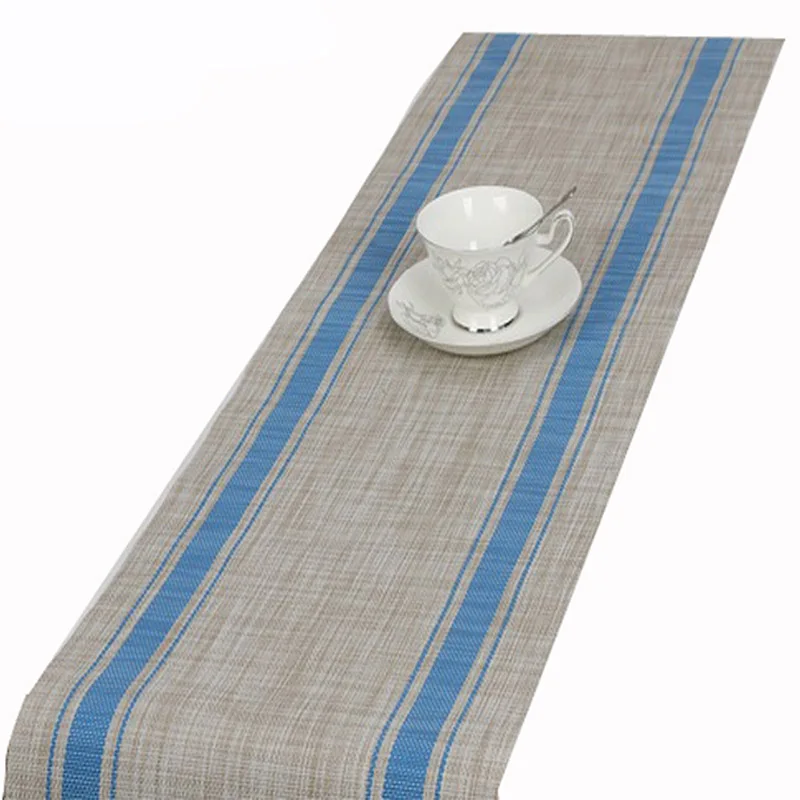 Classic Vintage Style Home PVC Table Runner Fashion Contracted Tea Table Cover Modern Luxury Refrigerator Wardrobe Flag 30X135cm