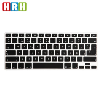 

HRH EU US Layout Spanish ESP Silicone Keyboard Protector Flim Cover Skin for Apple MacBook Pro Air Retina 13 15 17 Before 2016