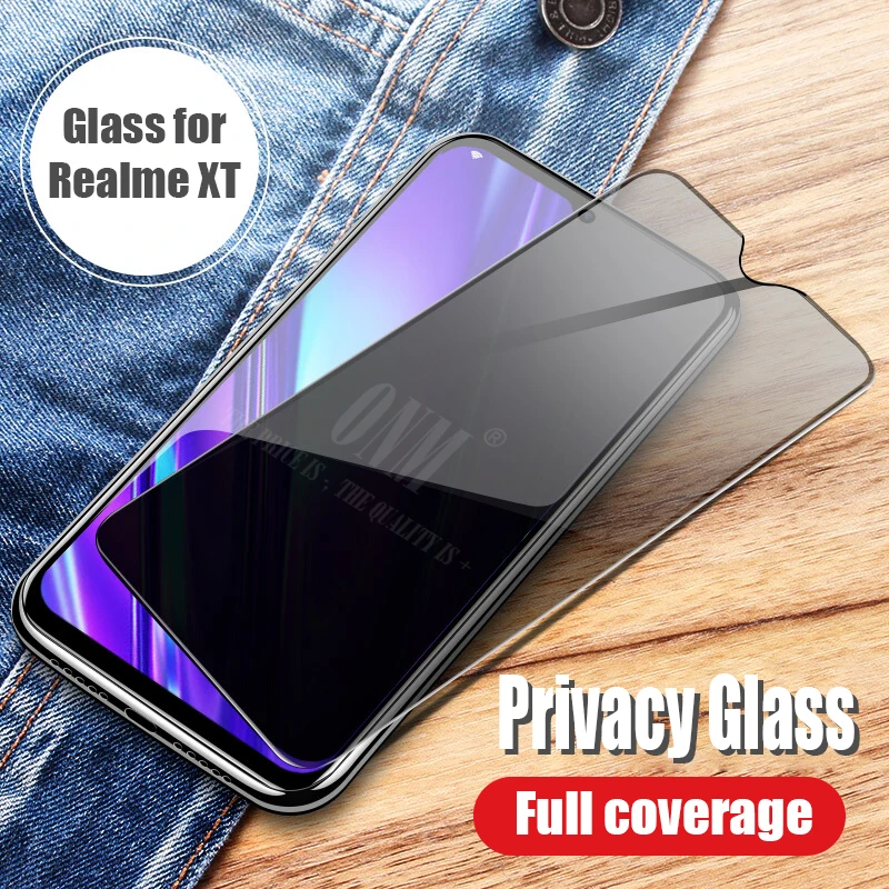 Анти шпионское закаленное стекло для Realme XT X2 Realme Q полное покрытие экрана протектор для Realme XT 730G конфиденциальность Закаленное стекло пленка - Цвет: Realme XT