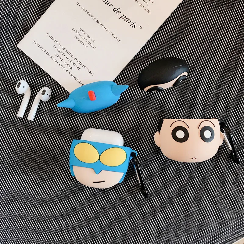 Классный чехол для наушников s для AirPods Pro Чехол милый силиконовый чехол с рисунком из мультфильма Crayon Shin-chan для Apple AirPods Pro 3 Защитная крышка
