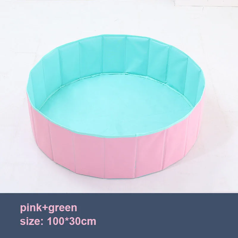 pink-green 100cm Детский бассейн с шариками ограждение для безопасности ребенка складной мяч Яма бассейн манеж Крытый ограждение Детские шарики содержат мягкую ткань бассейн - Цвет: pink-green 100cm