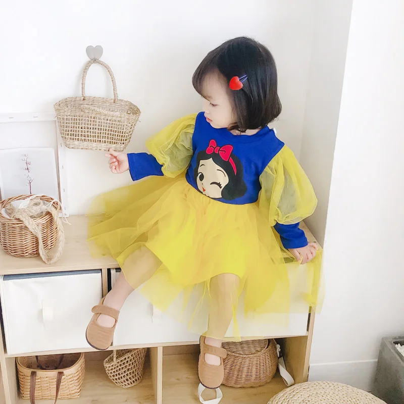 Thunderers Spring Autumn Kids Princess Dress For Girls Halloween Clothes Printed Cartoon Children Party Dress Girl Dresses