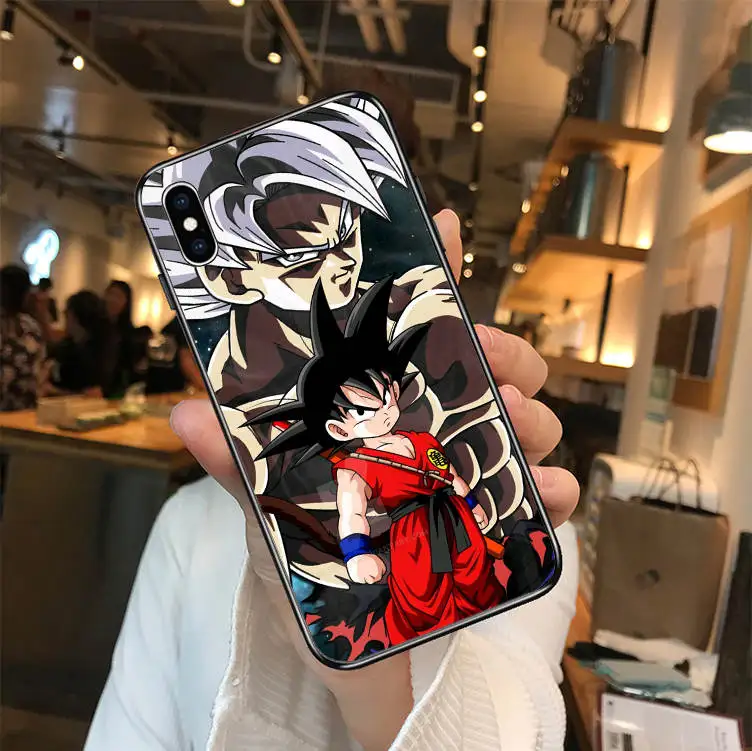 Dragon Ball Z Super DBZ Goku DBS Модный черный мягкий Уретановый Термопластик(tpu) чехол для телефона iPhone MAX XR XS X10 5 5S 5SE 6 6S 7 8 6Plus 7Plus