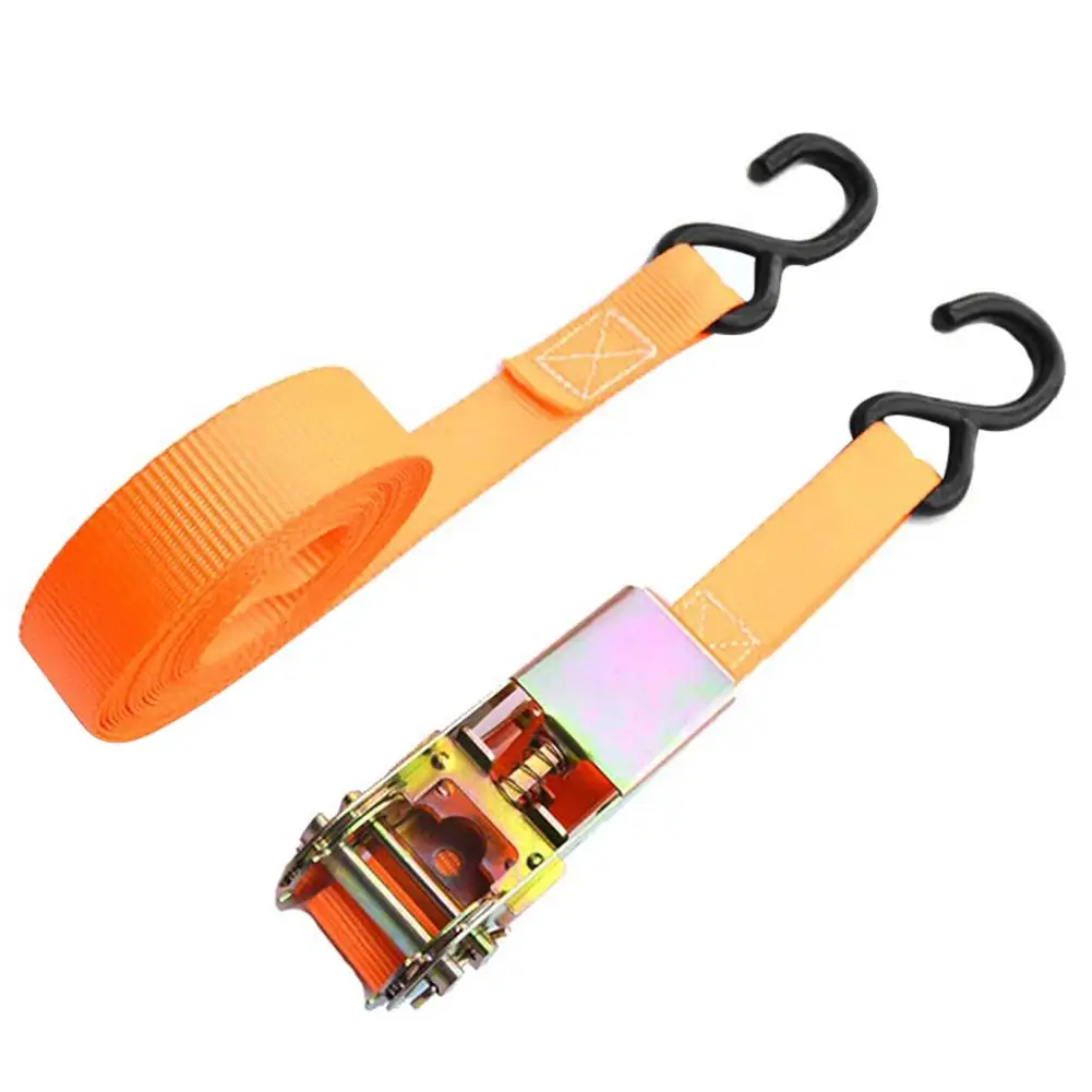 Ratchet Straps Tie Down 2000 Pounds Claw Lorry Strap Lashing Polyester For Car Motorcycle Bike With Metal Buckle 2Pcs 5 Meter cargo straps cargo tie down strap tie down straps lashing strap