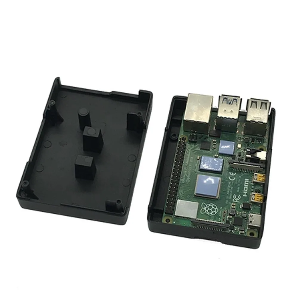 Алюминиевый Чехол для Raspberry Pi 4, черный металлический чехол, совместимый с Raspberry pi 4B