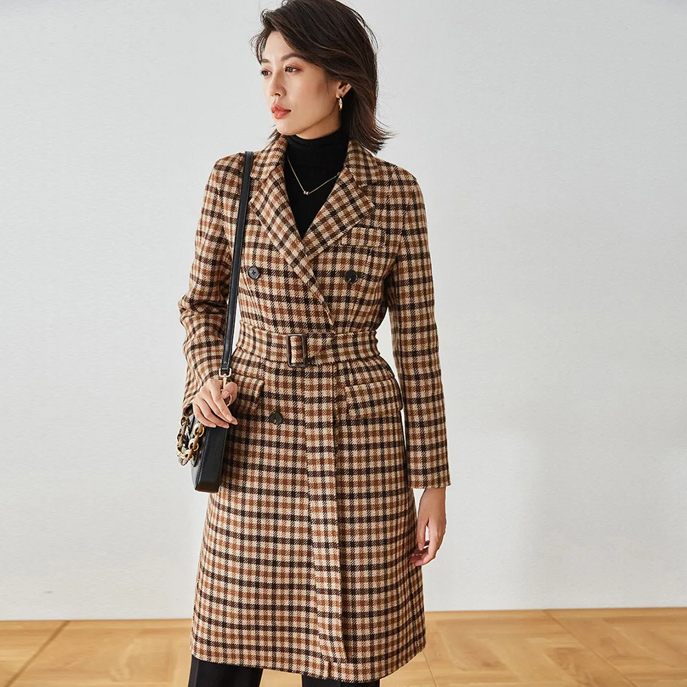 

Wool Coat for Women 2020 Coats Camel Double Breasted Winter Coat