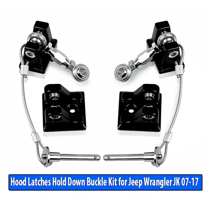 Защелка капота замок защелка кронштейн держатель подходит для 2007+ Jeep Wrangler JK JL Unlimited