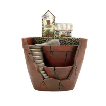 

Fancy Resin Succulent Planter Flower Bonsai Pot Garden Herb Trough Box Basket
