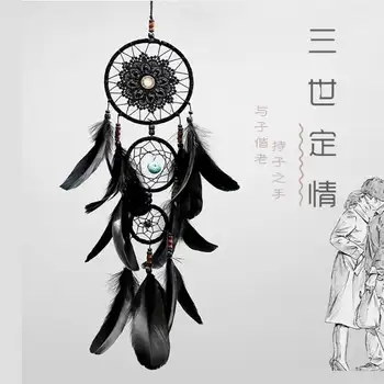 

Black Feather Dream Catchers Feathers Wall Hanging Nordic Room Car Home Decor hunter substance dreamcatcher Ornament