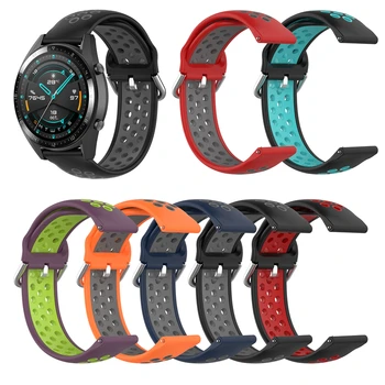 

22MM Silicone Strap For Huawei Watch GT/GT2 46MM Honor Magic/Magic 2 Smart Wristband Sport Bracelet For Ticwatch PRO 2020 Correa