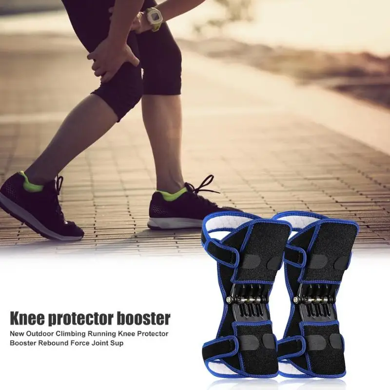2pcs Breathable Knee Pads Rebound Spring Force Stabilizer Power Lift Joint Support Moderate Softness Comfortable to Wear