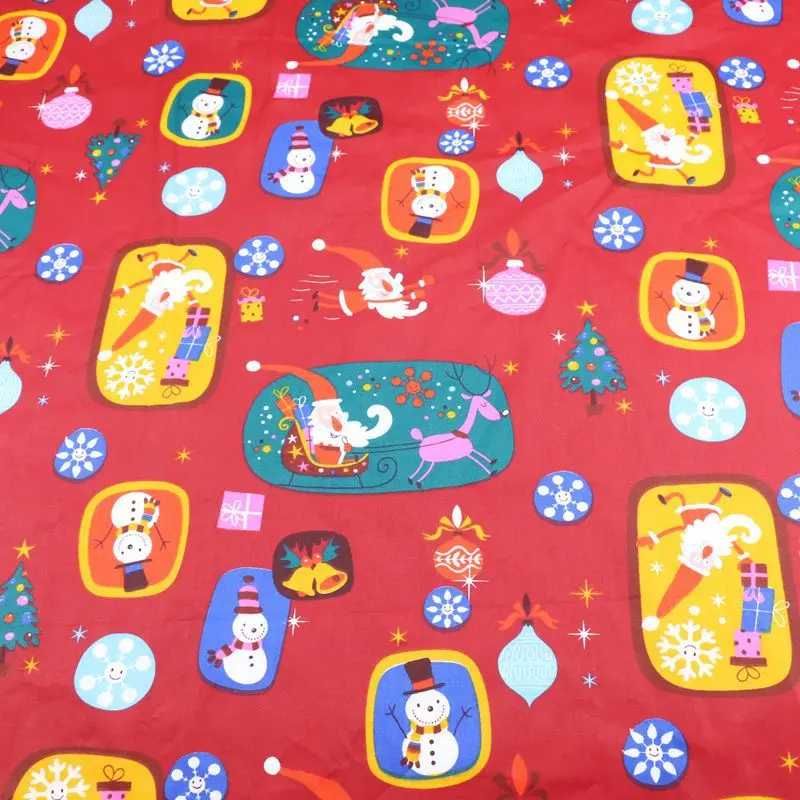 Рождество хлопок саржевая ткань для квилтинга детей Лоскутная Ткань DIY шитье жир четверти материал для ребенка и ребенка
