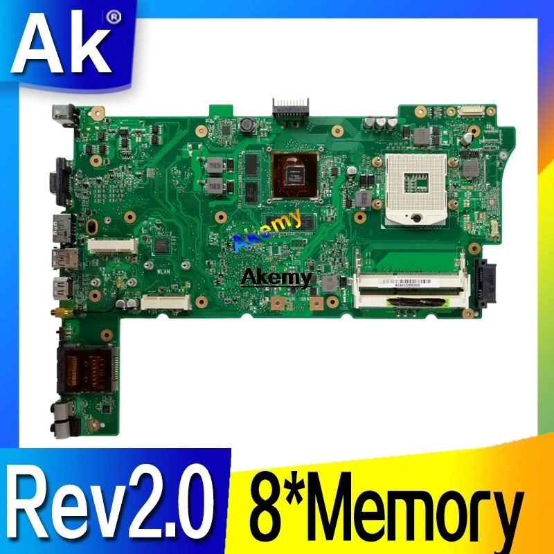 Akemy для Asus N73JQ N73JF материнская плата 60-NZXMB1100-E18 основная плата 8 память Rev2.0 материнская плата протестирована ОК