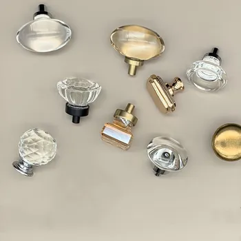 

Crystal Handle Pigeon Egg Wardrobe Handle Cabinet American Drawer Pastoral Classical Modern Single Hole Handle