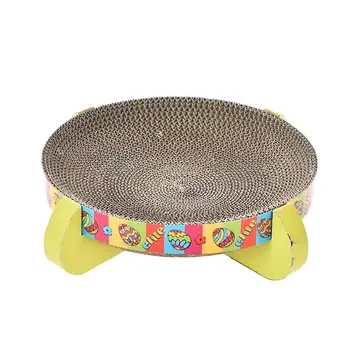 

Corrugated Paper Cat Scratcher Cardboard Kitten Bed Claw Grinding with Catnip