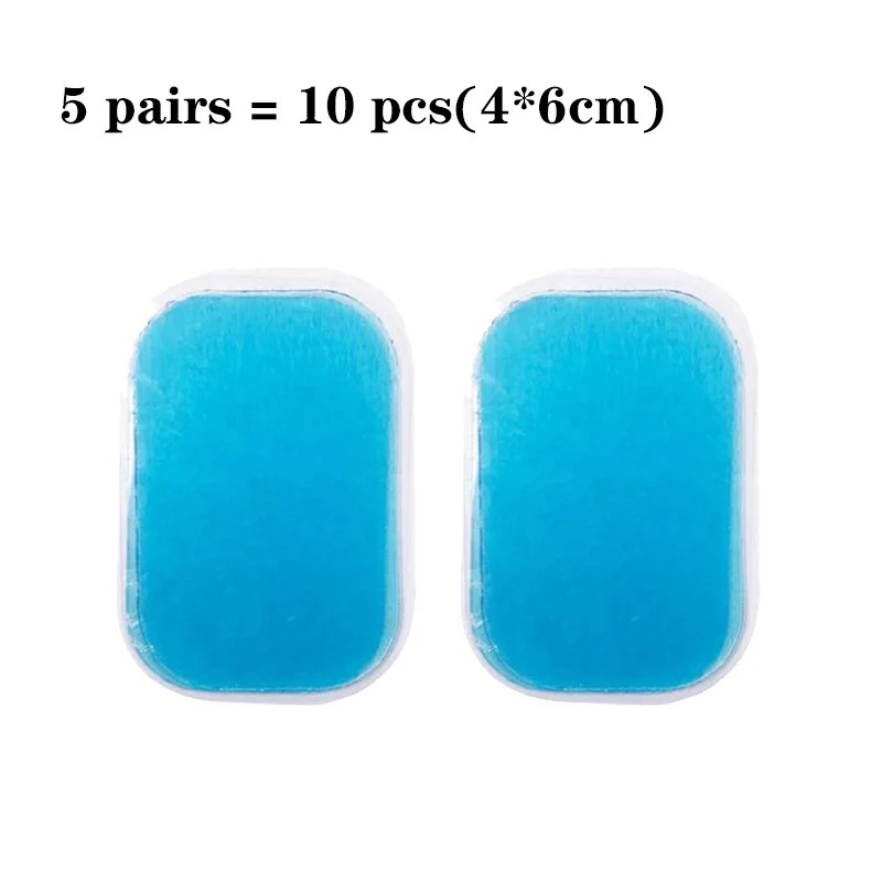 5 pairs(10 pcs) 10 пар 20 шт. сменный гель-стикер для фитнеса, гидрогелевый электрод для массажера, пластырь для EMS, стимулятор мышц, тренажер, АБС-пластик - Цвет: 5 pairs(10 pcs)
