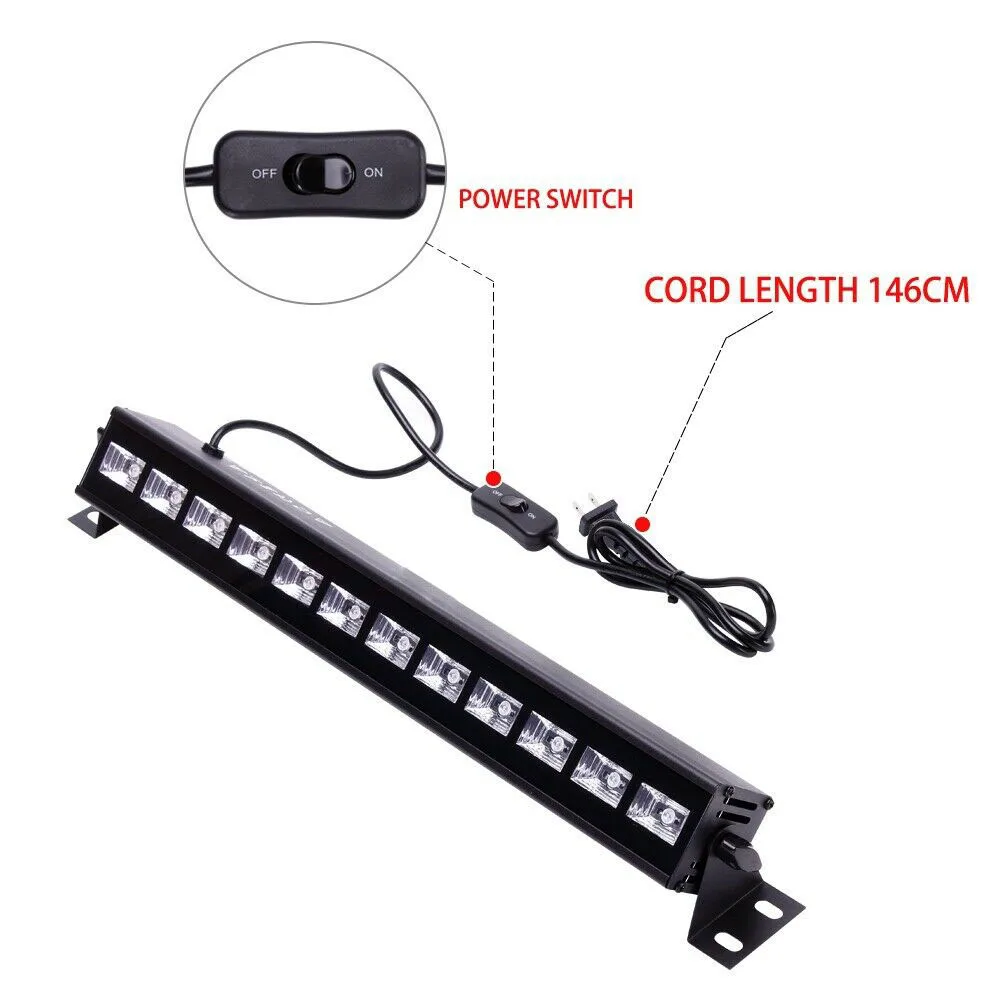 Светодиодный светильник для прожектора, сценический эффект, AC100-240V, DJ, 36 Вт, лампа для бара, УФ, вечерние, рождественские, лазерные, прожекторы