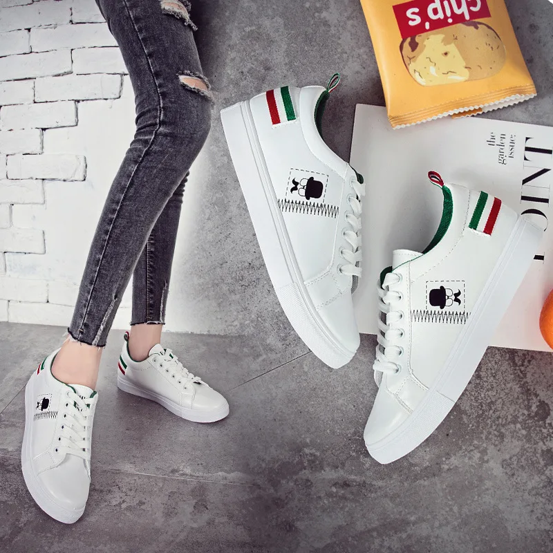 

2017 New Style Shoes Flat round-Toe Mixed Colors Hollow out Lace-up Students Korean-style Flat Heel Low Top Sneakers WOMEN'S Sho