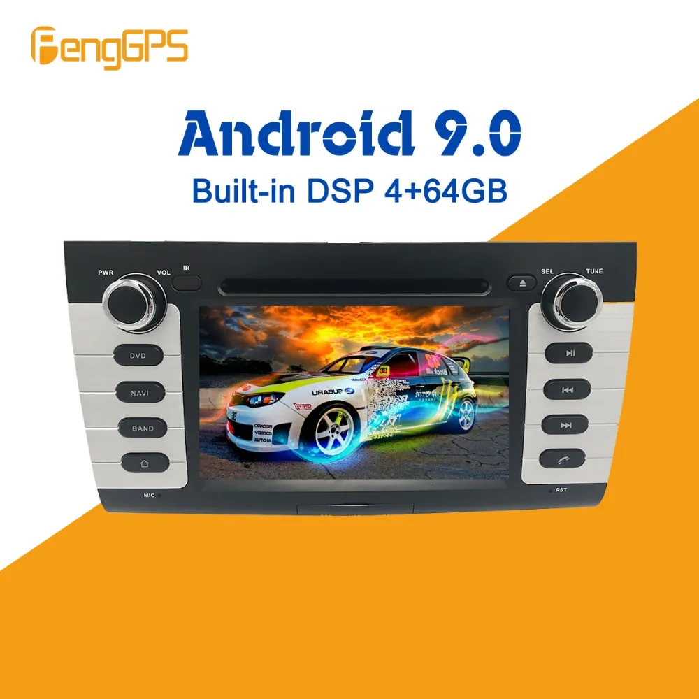Perfect Android 9.0 PX5 4+64GB car DVD player Built-in DSP Car multimedia Radio For SUZUKI SWIFT 2004-2010 GPS Navigation Audio Video 7
