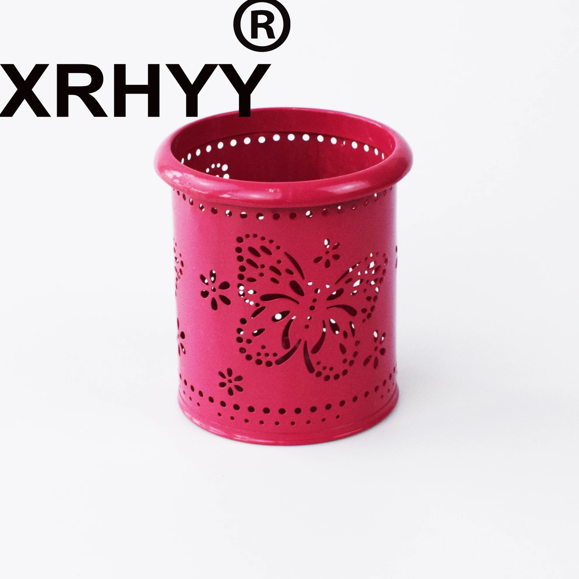 XRHYY металлический держатель для хранения ручек многофункциональный бабочка узорчатый карандаш чашка ручка горшок контейнер Макияж Кисть полый Настольный Органайзер