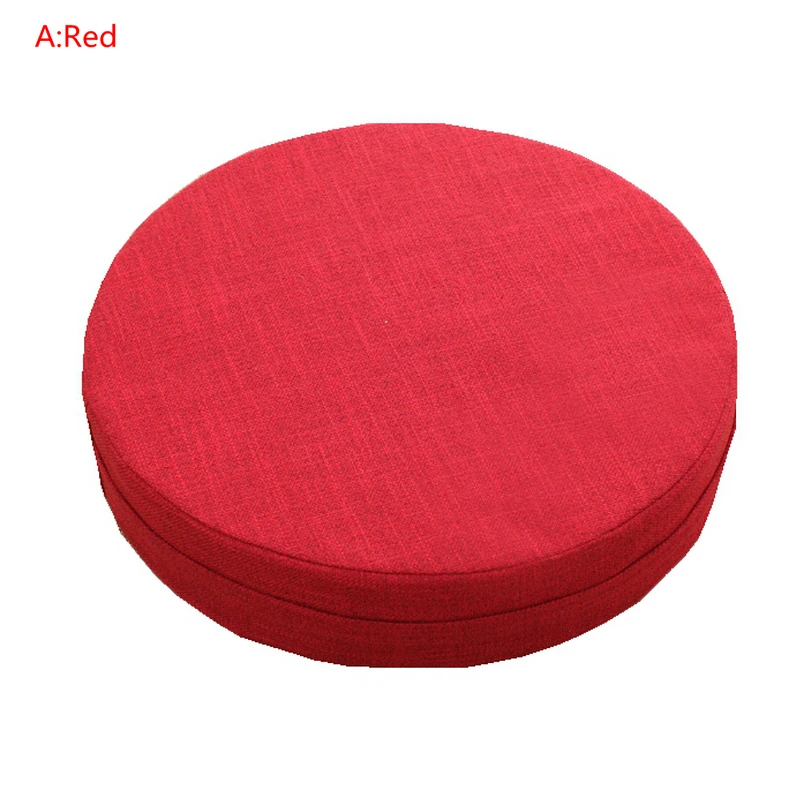 No Pattern Red 40X6 см японский футон для поклонения Будде Сидящая Подушка Ткань моющаяся Круглая льняная Балконная оконная татами коврик медитация Лотос - Цвет: No Pattern Red