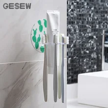 GESEW держатель для зубных щеток, перфоратор для пластика, настенный держатель для хранения, бритва, минималистичный чехол для зубных щеток, набор аксессуаров для ванной комнаты