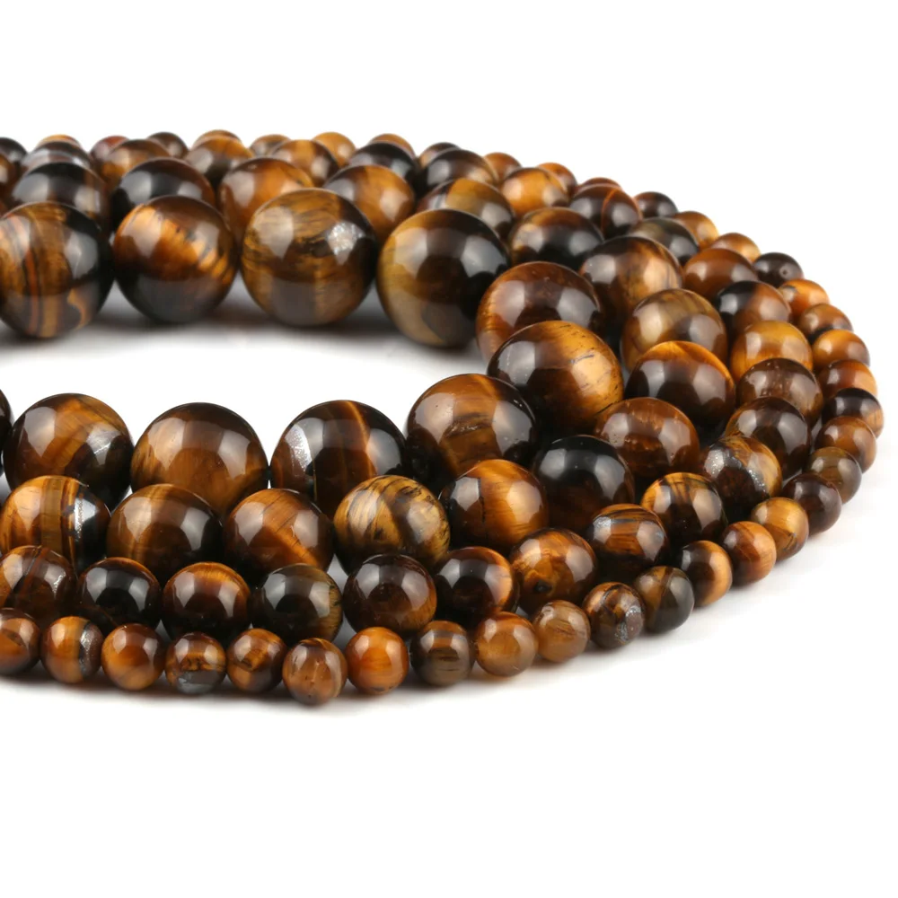 

Natural Stone Beading tiger eye Isolation beads Round Loose Spacer Beads for Jewelry Making DIY Bracelet Necklaces Accessories