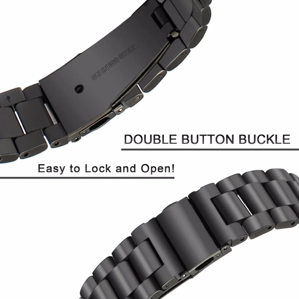 Ремешок для часов SAMSUNG Galaxy Watch 42 мм 46 GEAR S3 Active2 Classic Quick Release из нержавеющей стали 18 22