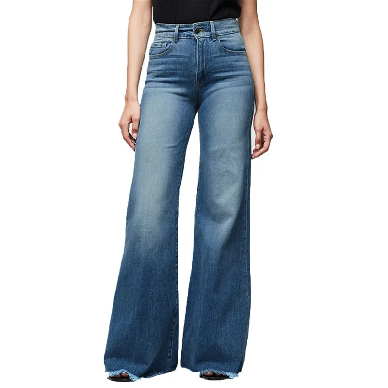 Обтягивающие джинсы, женская мода, уличная мода, повседневные, свободные, размера плюс, с высокой талией, с карманами, широкие, с высокой талией, джинсы, сексуальные, широкие, E16