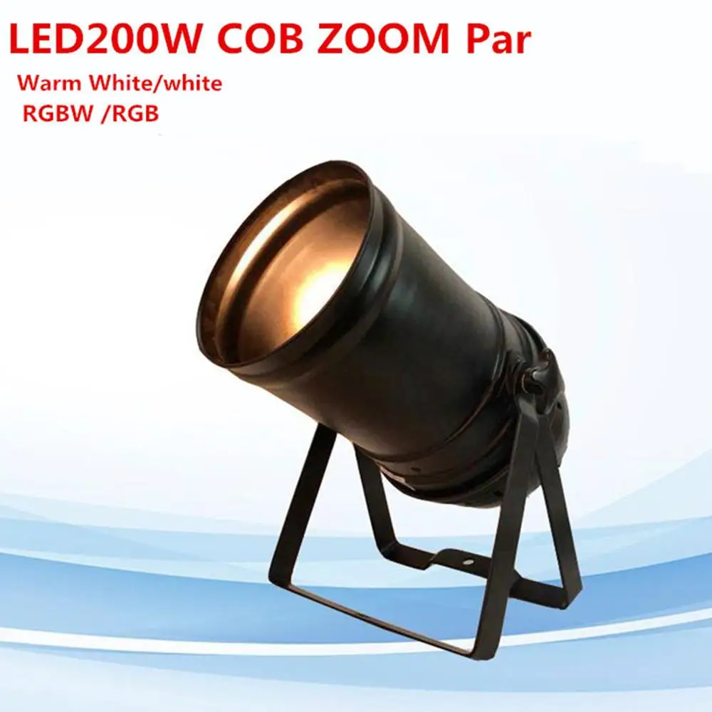 Светодиодный светильник с зумом 15-50 градусов 300 Вт RGBW 4 в 1 COB светодиодный светильник 3200 K-7500 k теплый белый сценический диско-светильник DMX Par 64