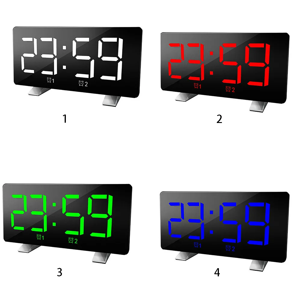 Fm-радио usb зарядка со Световой будильник время памяти светодиодный дисплей цифровое украшение Настольный спальня музыкальная терапия Пробуждение