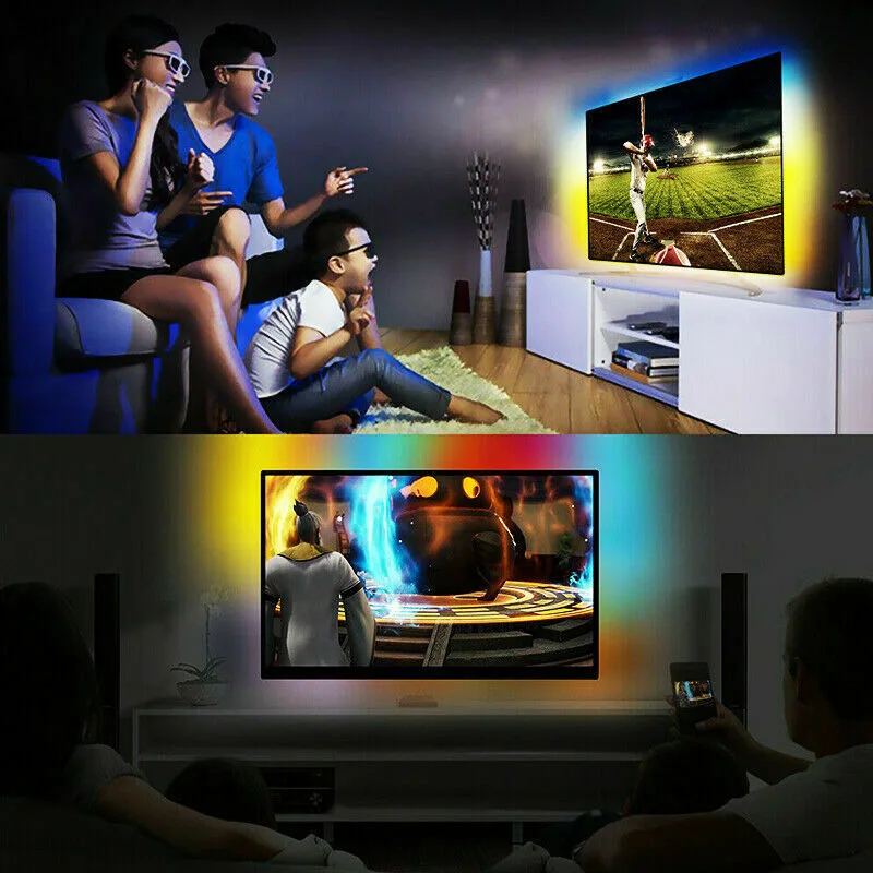 DIY Smart Светодиодные ленты s 1/2/3/4/5 м полный набор LED светильник лента HDTV компютера