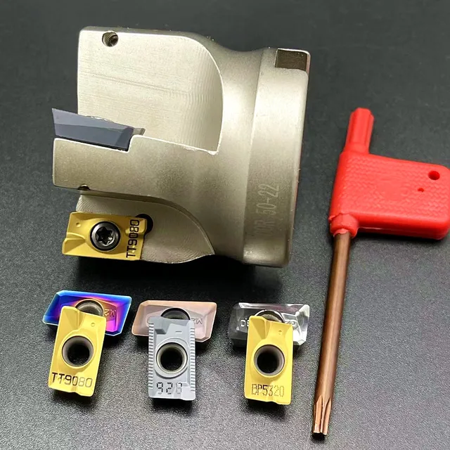 Fresa A 5 Flauti BAP 400R-50-22-5F Per Inserti APKT 1604 - Diametro 50mm, Alesaggio 22mm - Foto 2