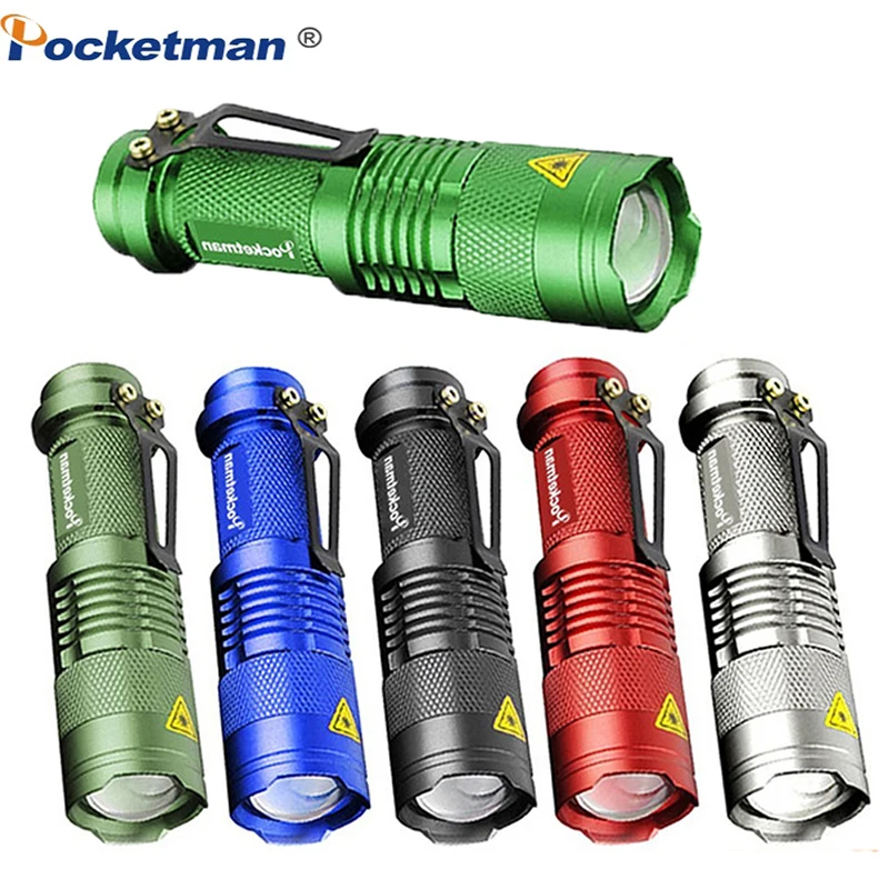 

2000LM Super Small Mini Q5 LED Flashlight Battery-Powered Handheld Pen Light Tactical Pocket Torch for Camping AA/14500 battery
