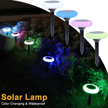 

1-4Pack Solar Power LED Landscape Lamps Color Changing Solar Charging Waterproof Outdoor Garden Path Lawn Lamp Light D30