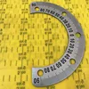 185x120x2 Middle semicircle dial dividing measuring ruler with hole goniometer Stainless steel decorative plate 2